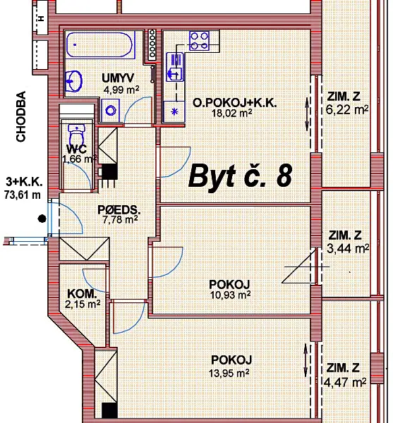 Pronájem bytu 3+kk 75 m², Plzeň – náhled fotky 3