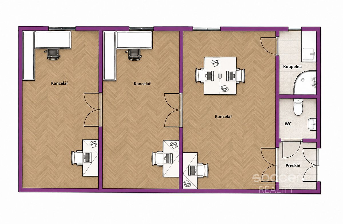 Pronájem bytu 3+kk 70 m² – fotografie 2
