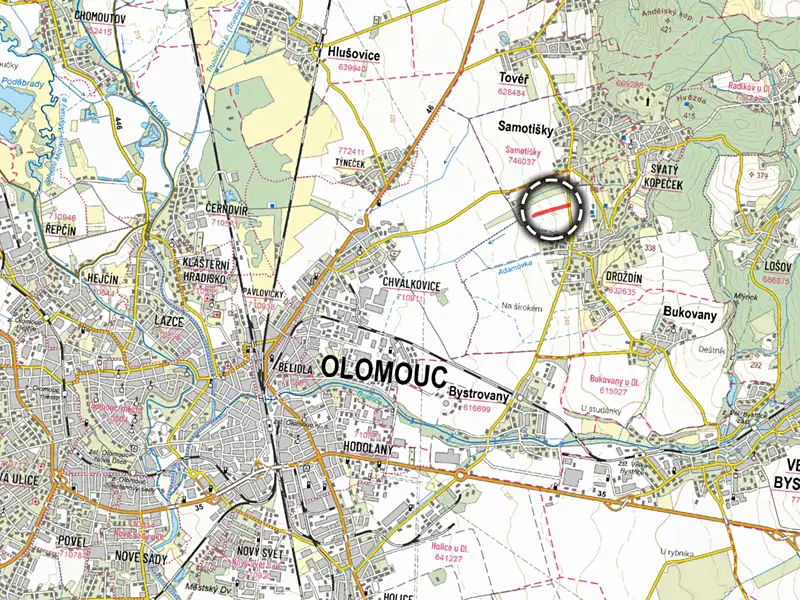 Prodej pole 7535 m², Olomouc – náhled fotky 3