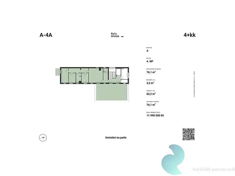 Prodej bytu 4+kk 84 m², České Budějovice – náhled fotky 3