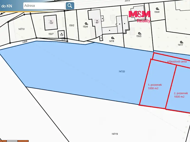 Prodej stavebního pozemku 1000 m², Újezd u Přelouče – náhled fotky 1