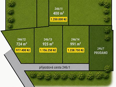 Prodej stavebního pozemku 925 m²