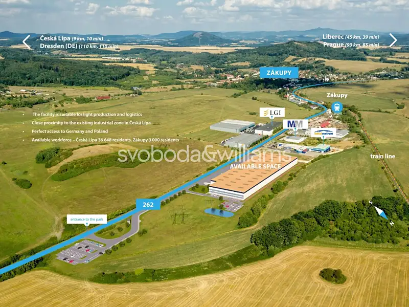 Pronájem výrobní haly, prostoru 15500 m², Zákupy – náhled fotky 2