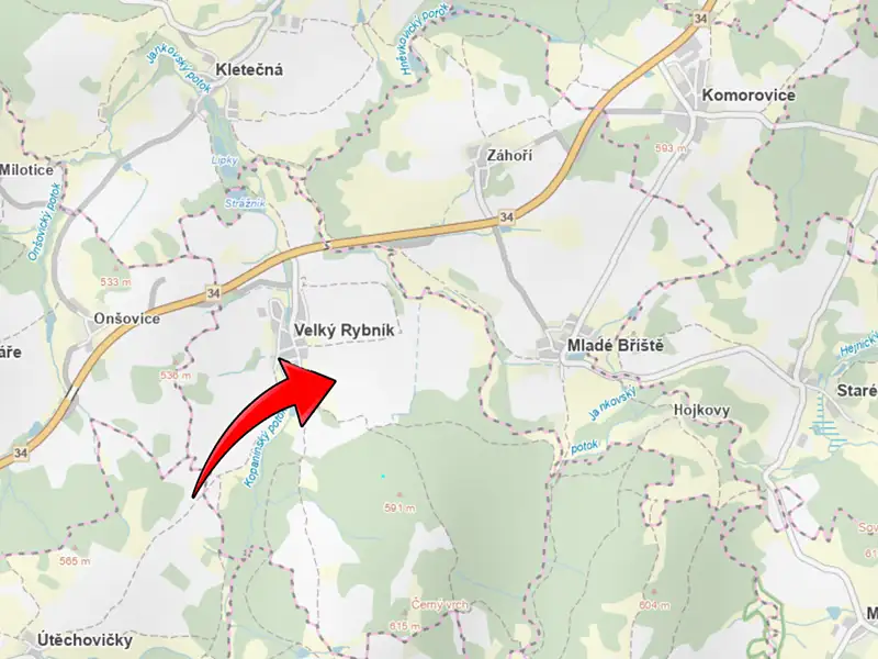 Prodej pole 15530 m², Velký Rybník – náhled fotky 2