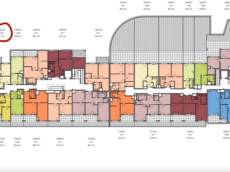 Квартира 2+kk на продаж, 43 м² (3 з 8)
