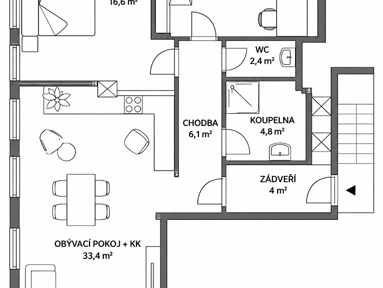 Квартира 3+kk на продаж, 79 м² (18 з 19)