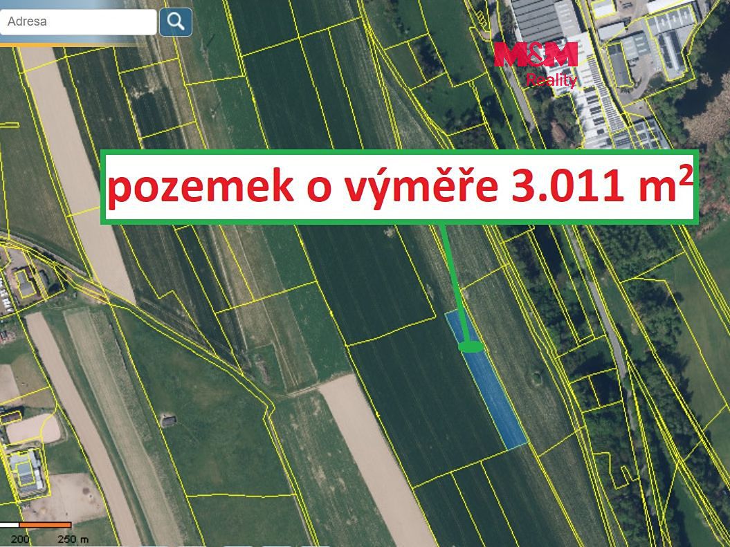 Prodej pole 3011 m²