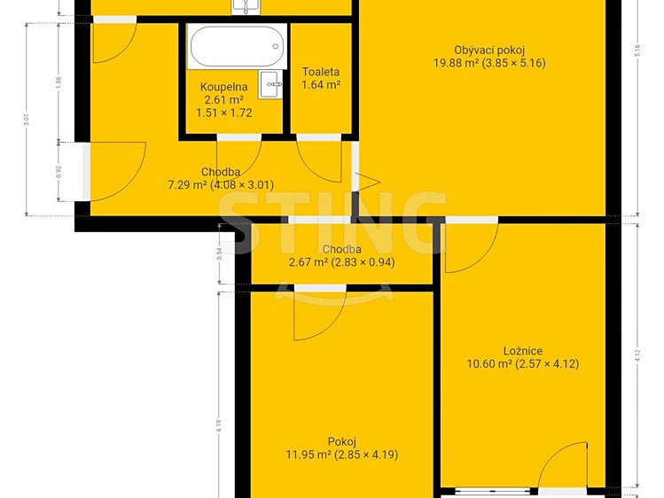 Wohnung 3+1 zum Kauf, 71 m² (14 von 16)