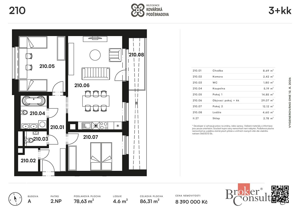 Prodej bytu 3+kk 86 m² – fotografie 3