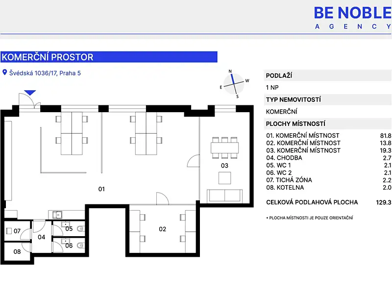 Prodej kanceláře 123 m², Praha – náhled fotky 3