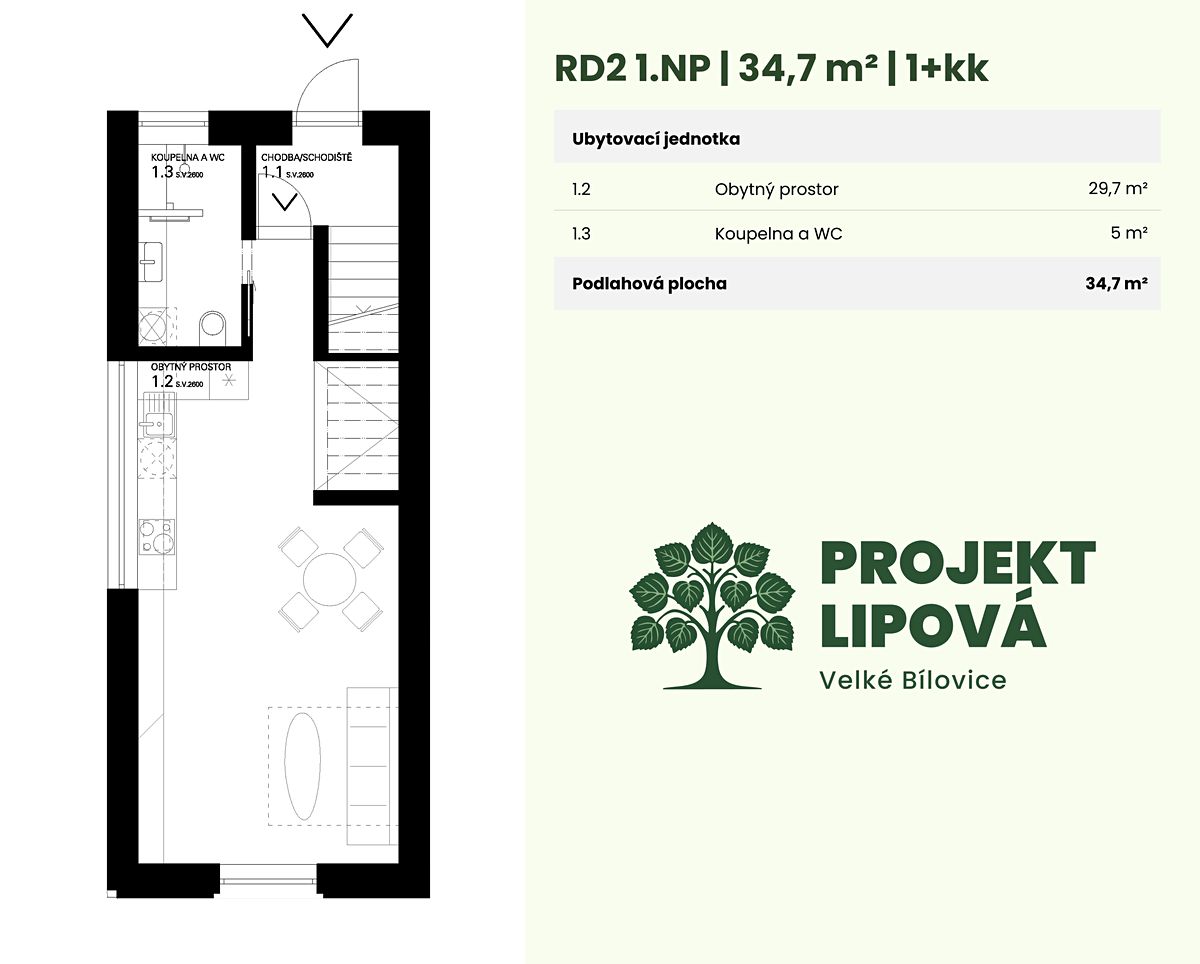 Prodej bytu 1+kk 35 m² – fotografie 3