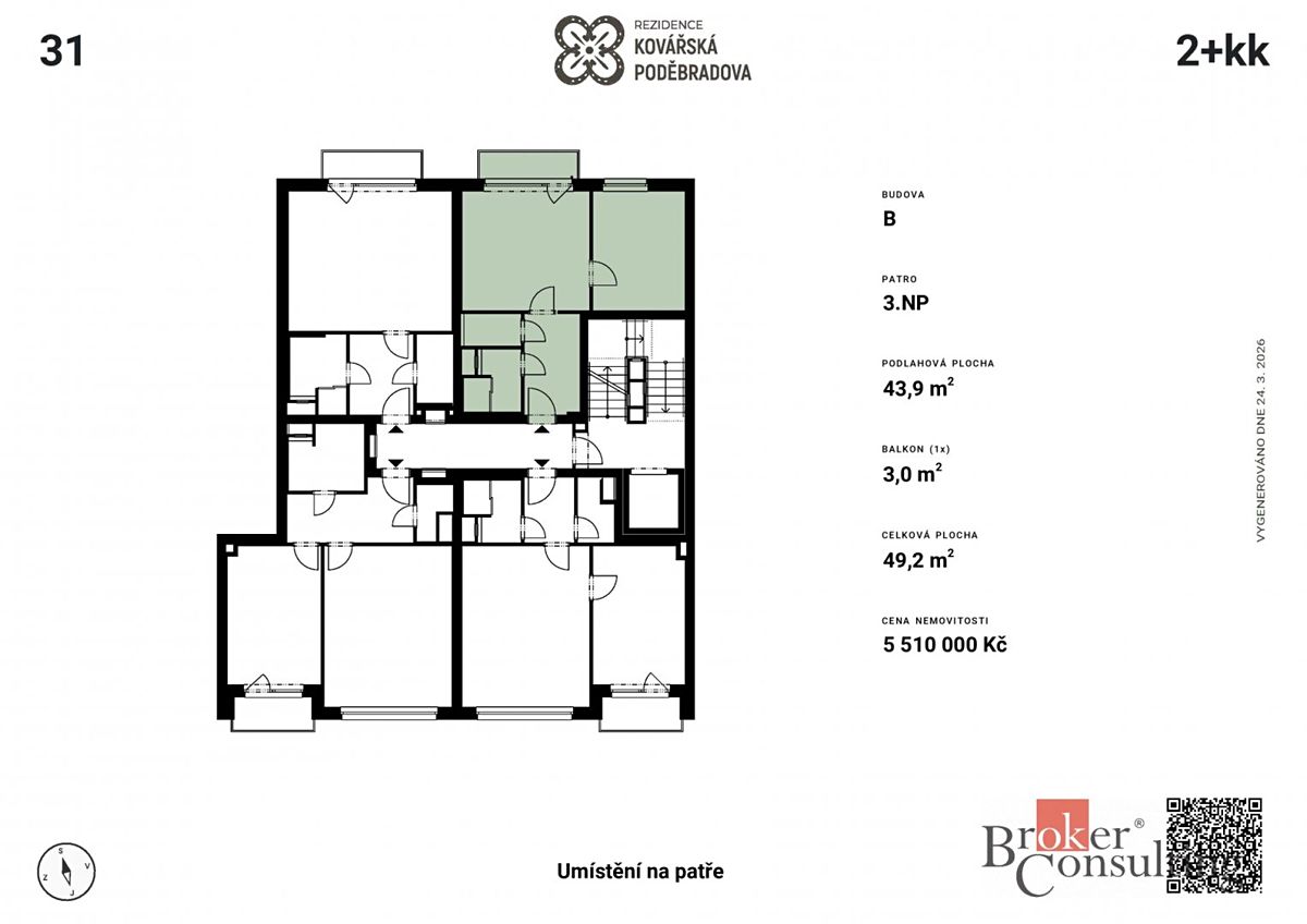 Prodej bytu 2+kk 49 m² – fotografie 4
