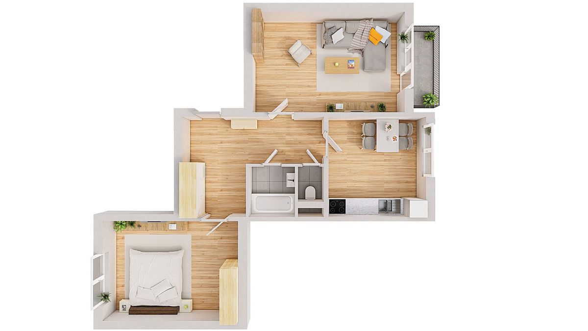 Pronájem bytu 2+1 62 m² – fotografie 2