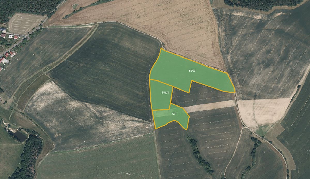 Prodej pole 46823 m², Bratřínov – fotka 1 z 3