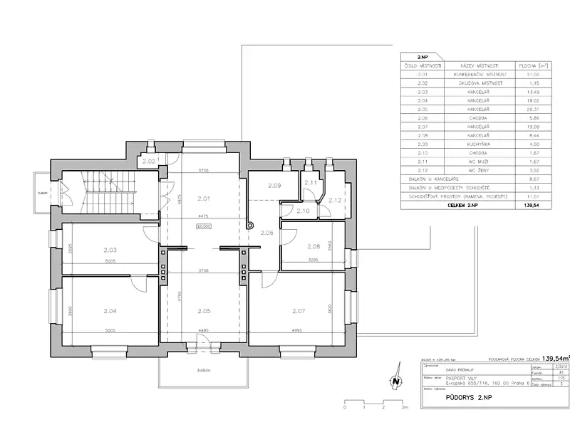 Pronájem kanceláře 140 m², Praha – náhled fotky 3