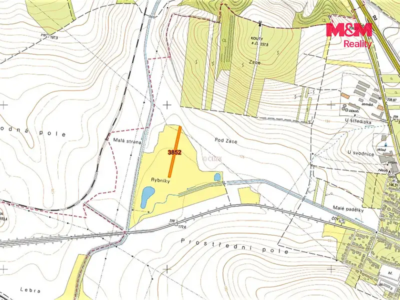 Prodej pole 3419 m², Starovičky – náhled fotky 2