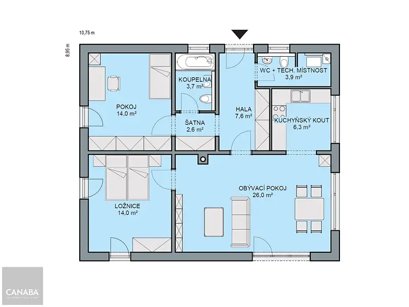 Prodej projektu na klíč 78 m², pozemek 432 m², Pardubice – náhled fotky 2