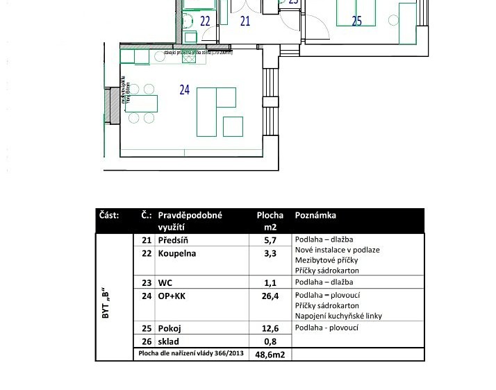 Wohnung 2+kk zur Miete, 49 m² (8 von 8)