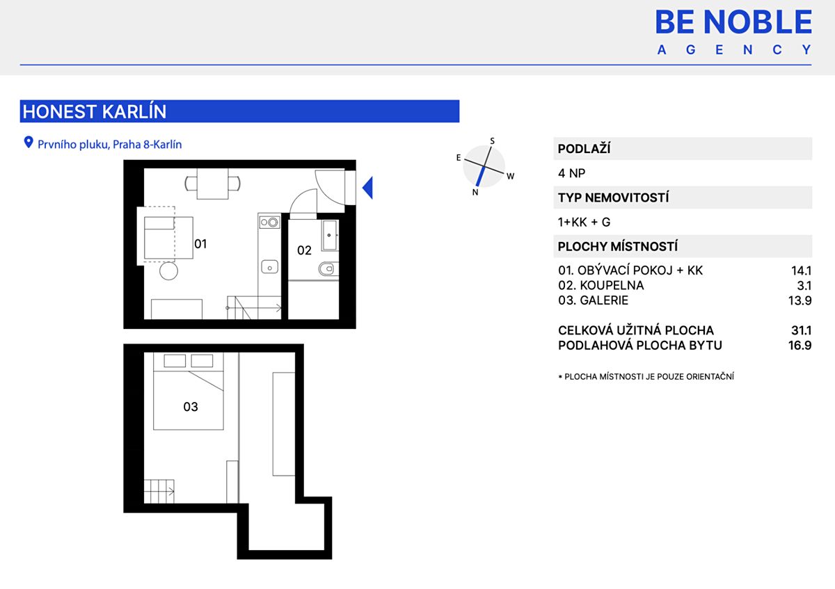 Prodej bytu 2+kk 31 m² – fotografie 3