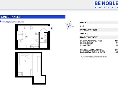 Wohnung 2+kk zum Kauf, 31 m² (3 von 22)