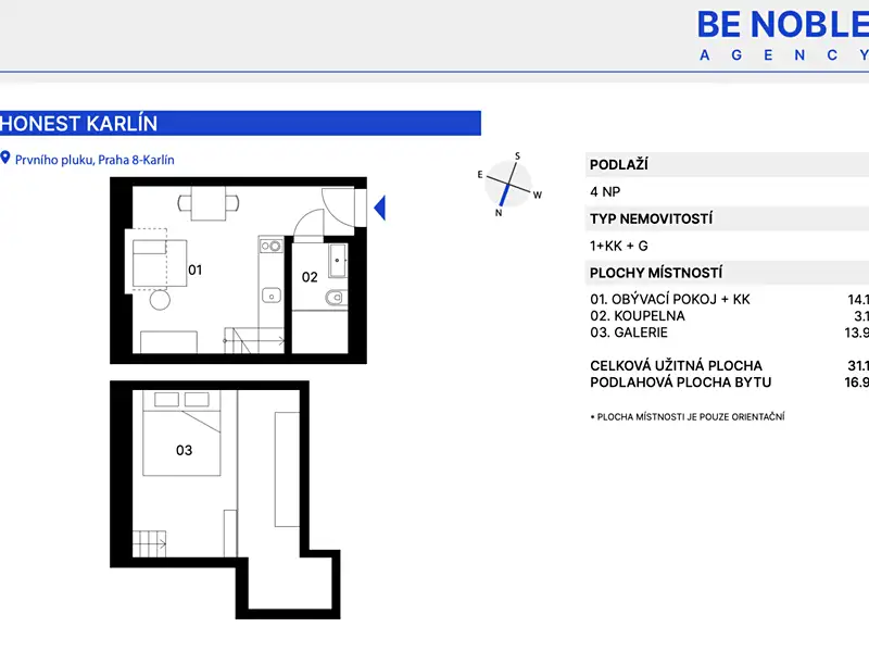 Prodej bytu 2+kk 31 m², Praha – náhled fotky 3