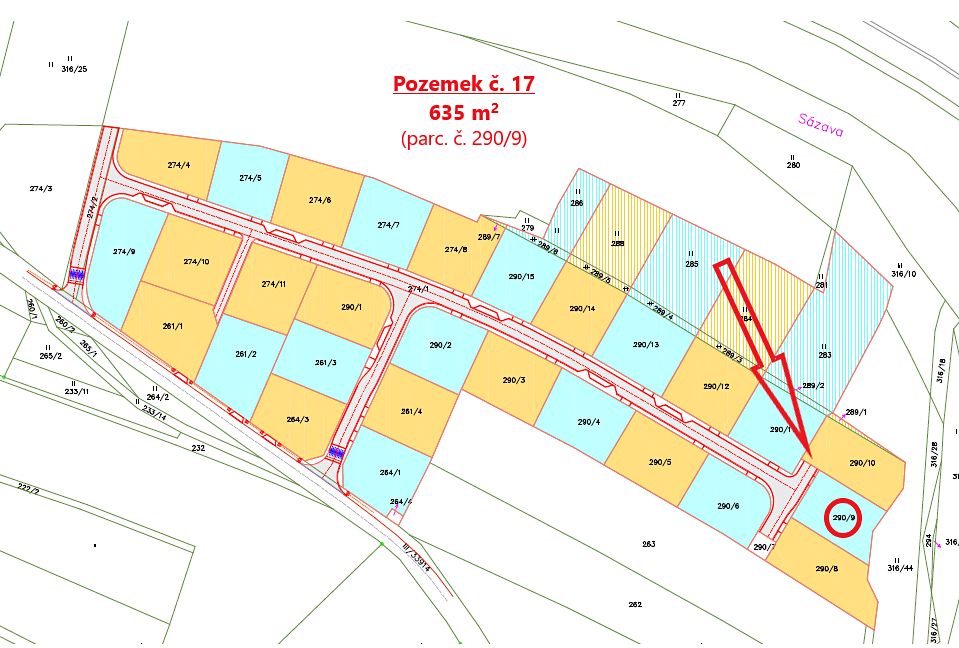 Prodej stavebního pozemku 635 m² – fotografie 3