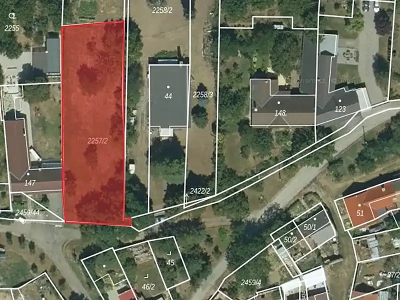 Prodej stavebního pozemku 1228 m², Našiměřice – náhled fotky 2