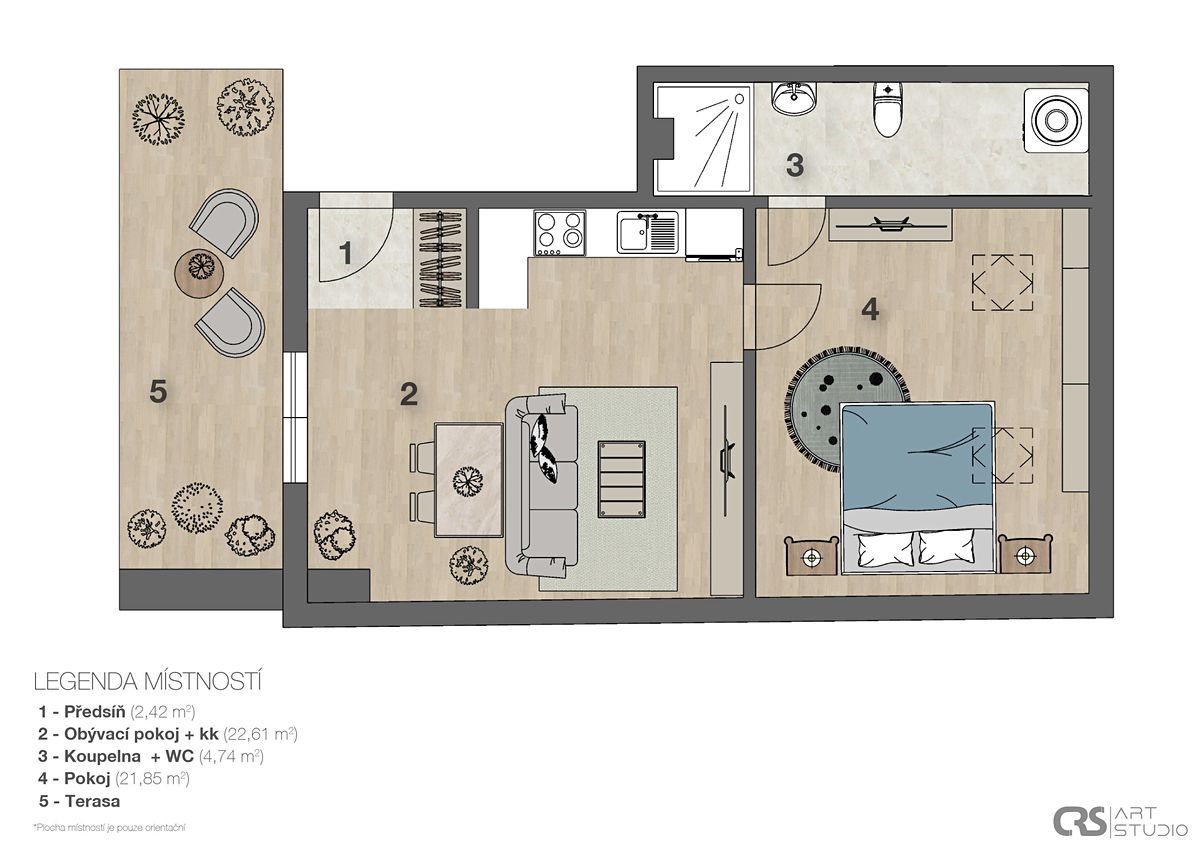Prodej bytu 2+kk 57 m² – fotografie 3
