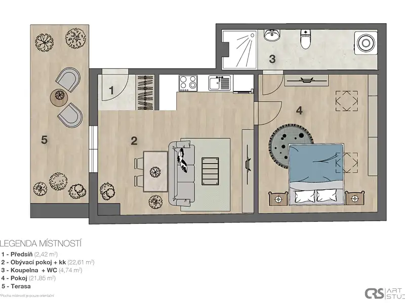 Prodej bytu 2+kk 57 m², Praha – náhled fotky 3