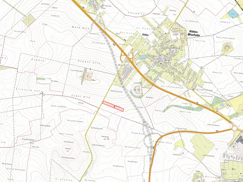 Prodej pole 20401 m², Křelov-Břuchotín – náhled fotky 2