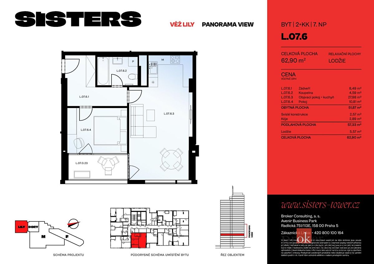 Prodej bytu 2+kk 62 m² – fotografie 3