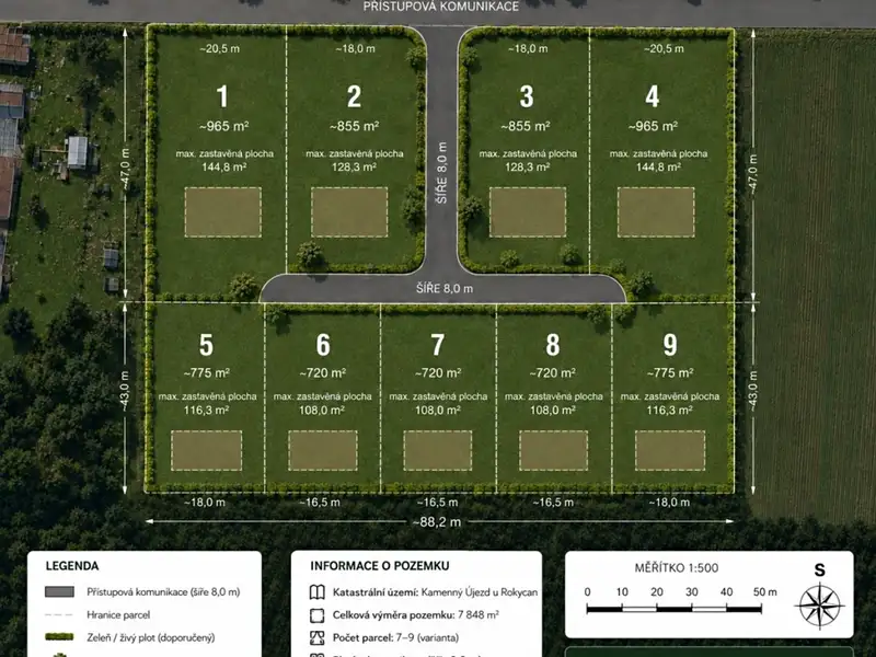 Prodej pozemku 7848 m², Kamenný Újezd – náhled fotky 3