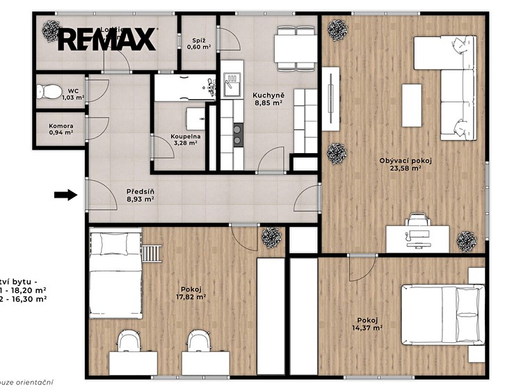 Wohnung 3+1 zum Kauf, 79 m² (16 von 28)