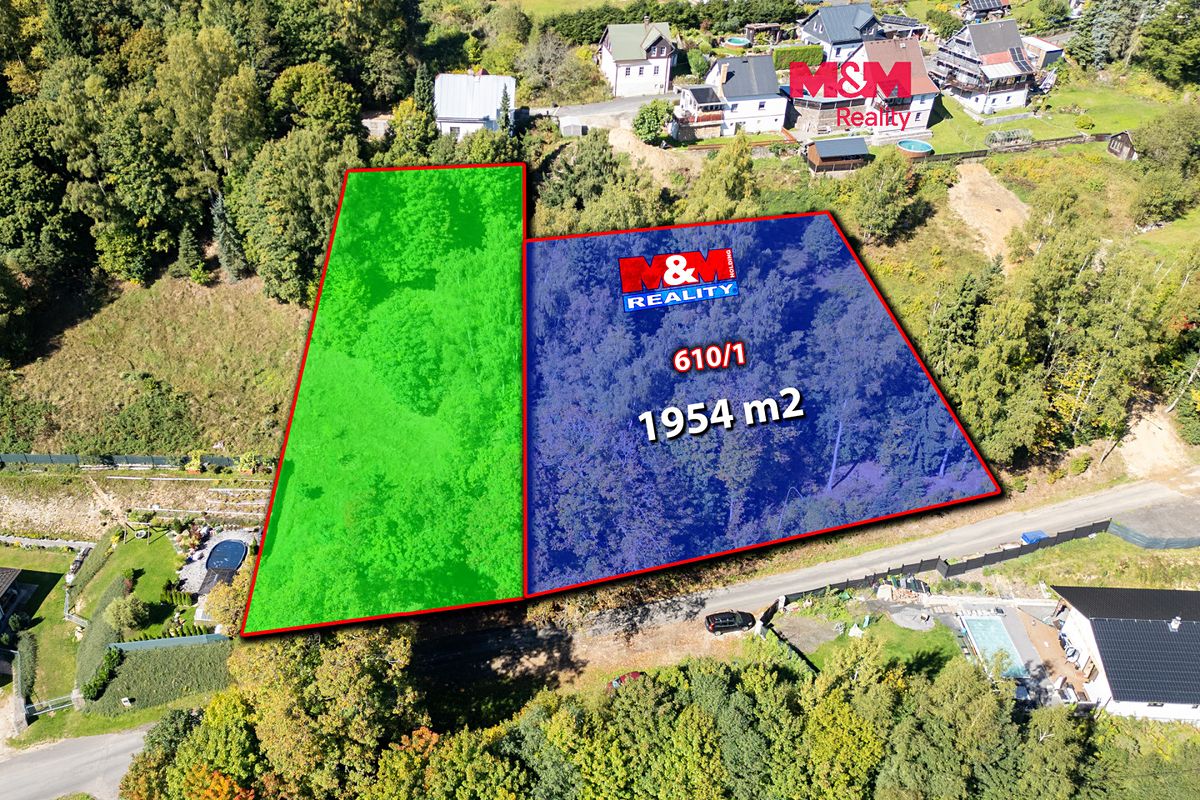 Prodej stavebního pozemku 1954 m², Kraslice – fotka 1 z 3