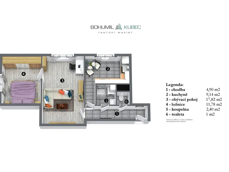 Prodej bytu 2+1 49 m², Pacov – náhled fotky 3