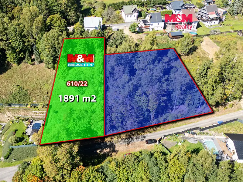 Prodej stavebního pozemku 1891 m², Kraslice – náhled fotky 1