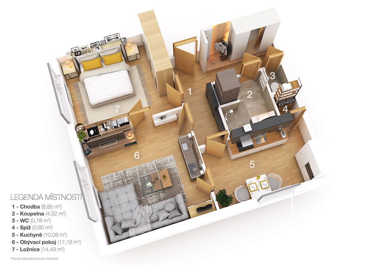 Prodej bytu 2+1 62 m² – fotografie 3