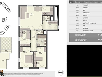 Wohnung 4+kk zum Kauf, 91 m² (2 von 21)