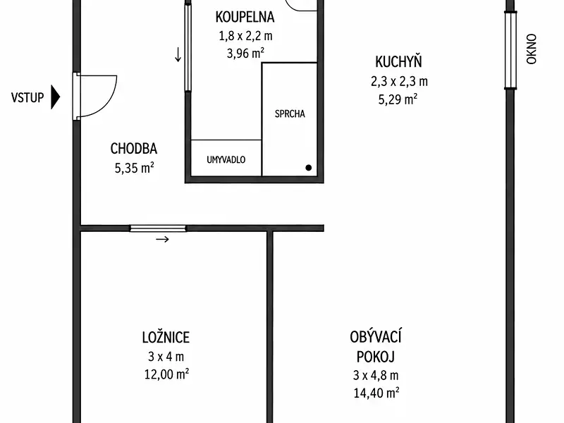 Prodej bytu 2+kk 41 m², Praha – náhled fotky 2