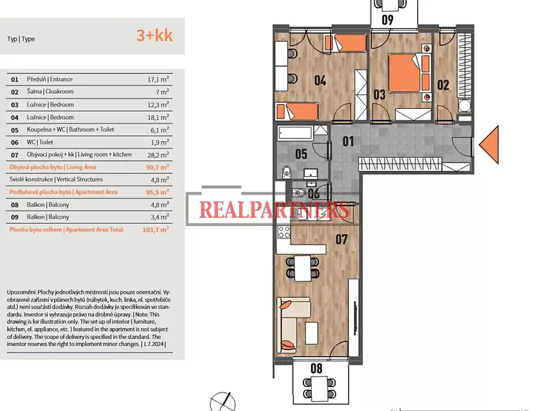 Prodej bytu 3+kk 104 m², Praha – náhled fotky 2