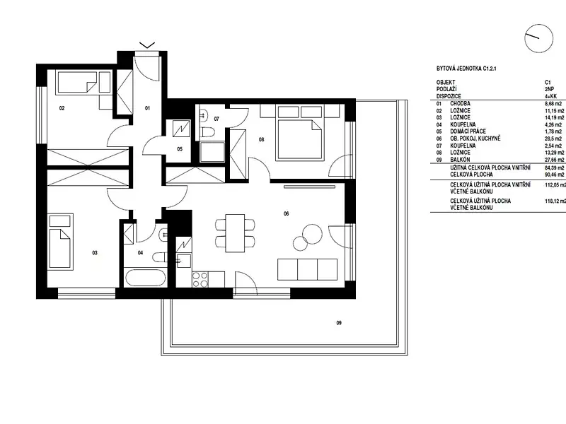 Prodej bytu 4+kk 118 m², Beroun – náhled fotky 3