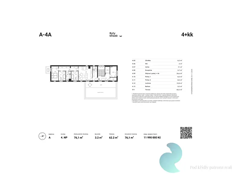 Prodej bytu 4+kk 84 m², České Budějovice – náhled fotky 2