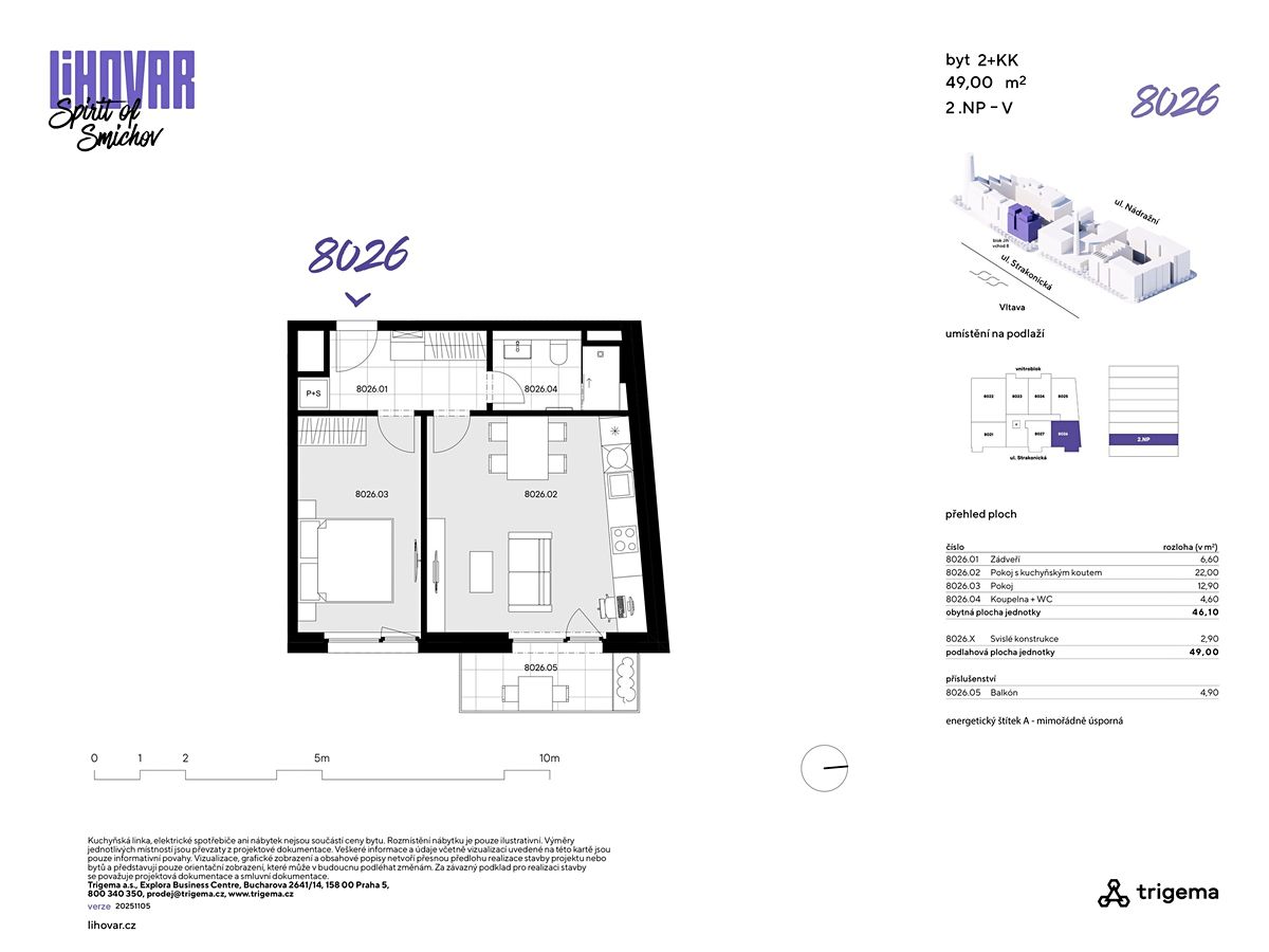Prodej bytu 2+kk 46 m² – fotografie 3