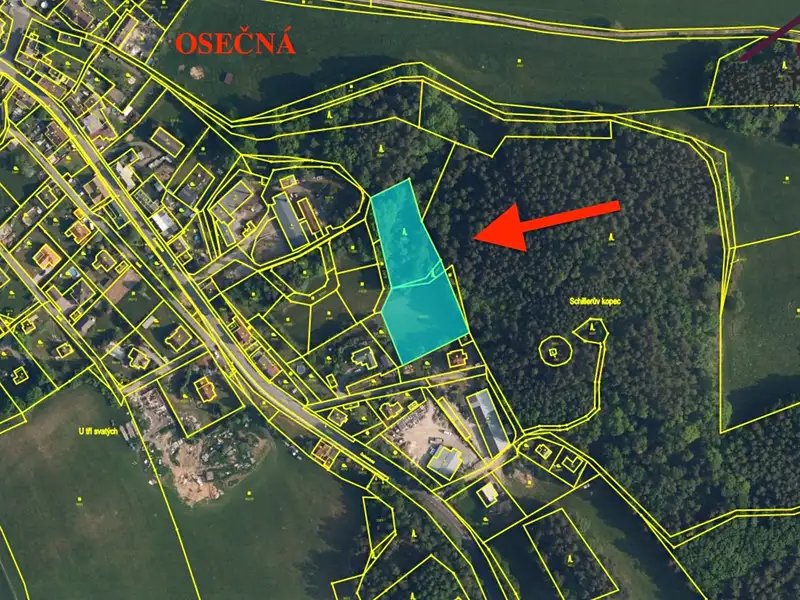 Prodej stavebního pozemku 2361 m², Osečná – náhled fotky 1