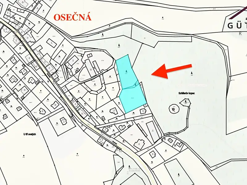 Prodej stavebního pozemku 2361 m², Osečná – náhled fotky 2