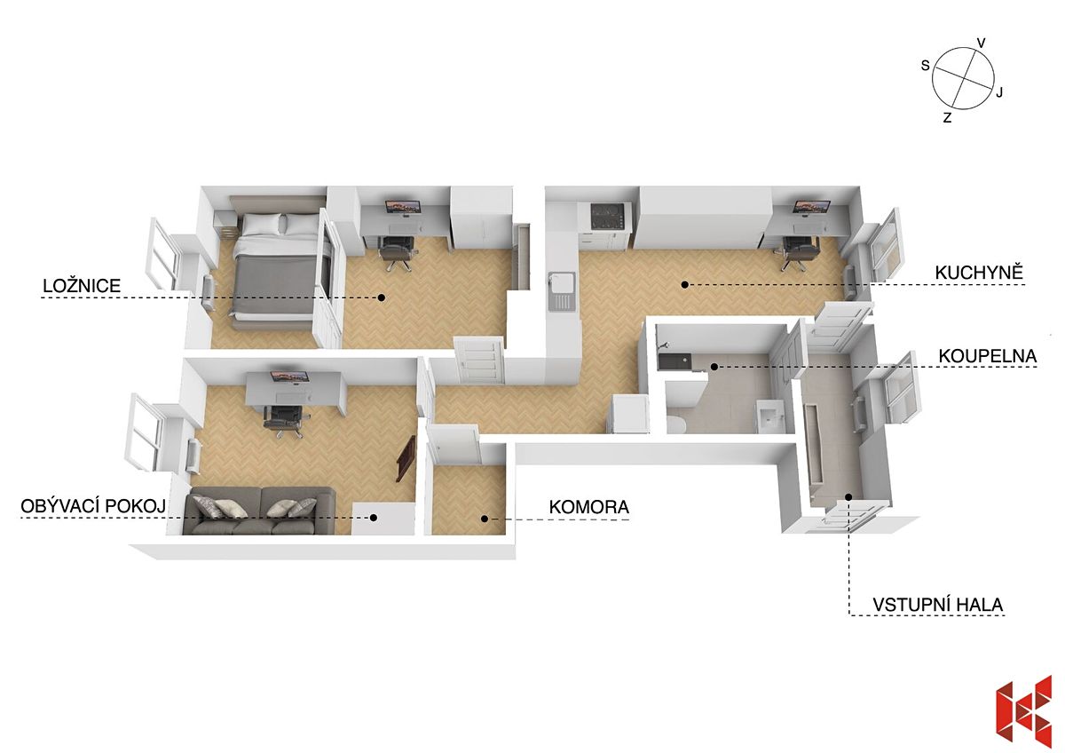 Prodej bytu 3+kk 61 m² – fotografie 3