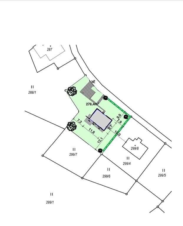 Prodej stavebního pozemku 965 m² – fotografie 3