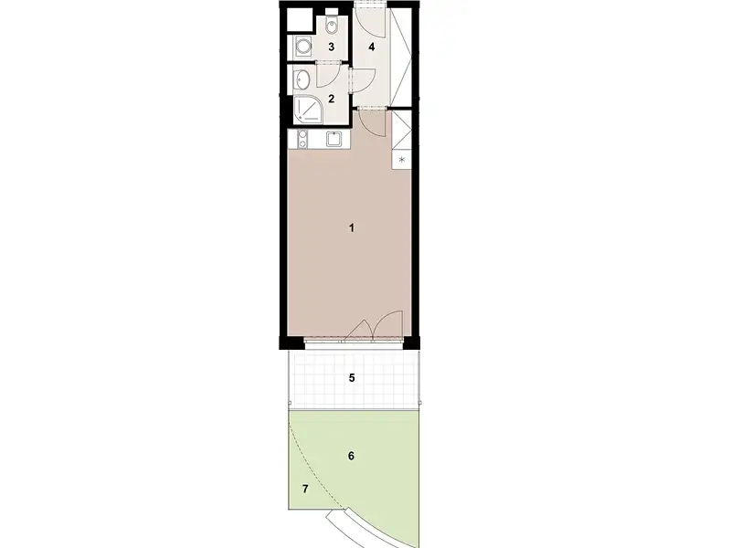 Prodej bytu 1+kk 35 m², Praha – náhled fotky 2