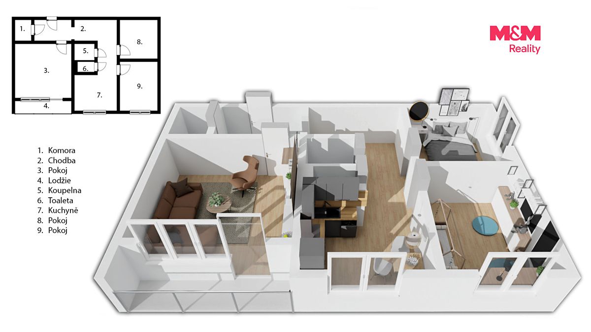 Prodej bytu 3+1 63 m² – fotografie 4