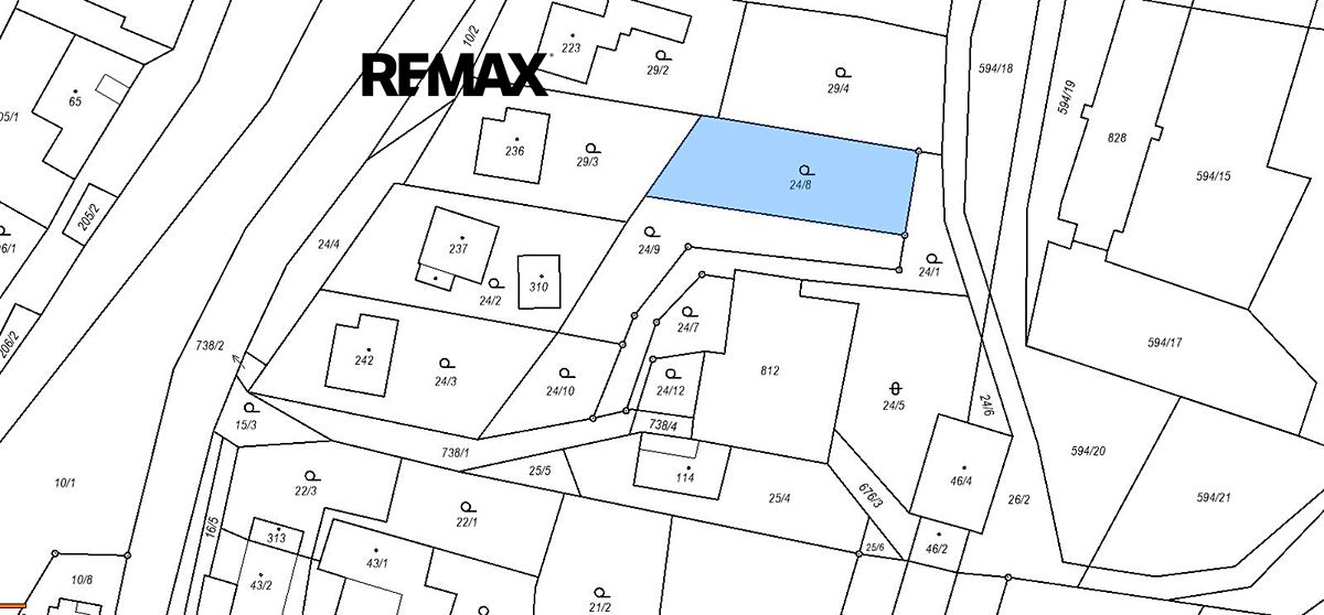 Prodej stavebního pozemku 606 m²